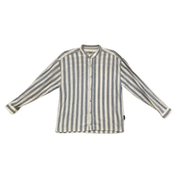 Vintage Jordache minimalist 100% cotton striped button up shirt - Picture 11 of 16